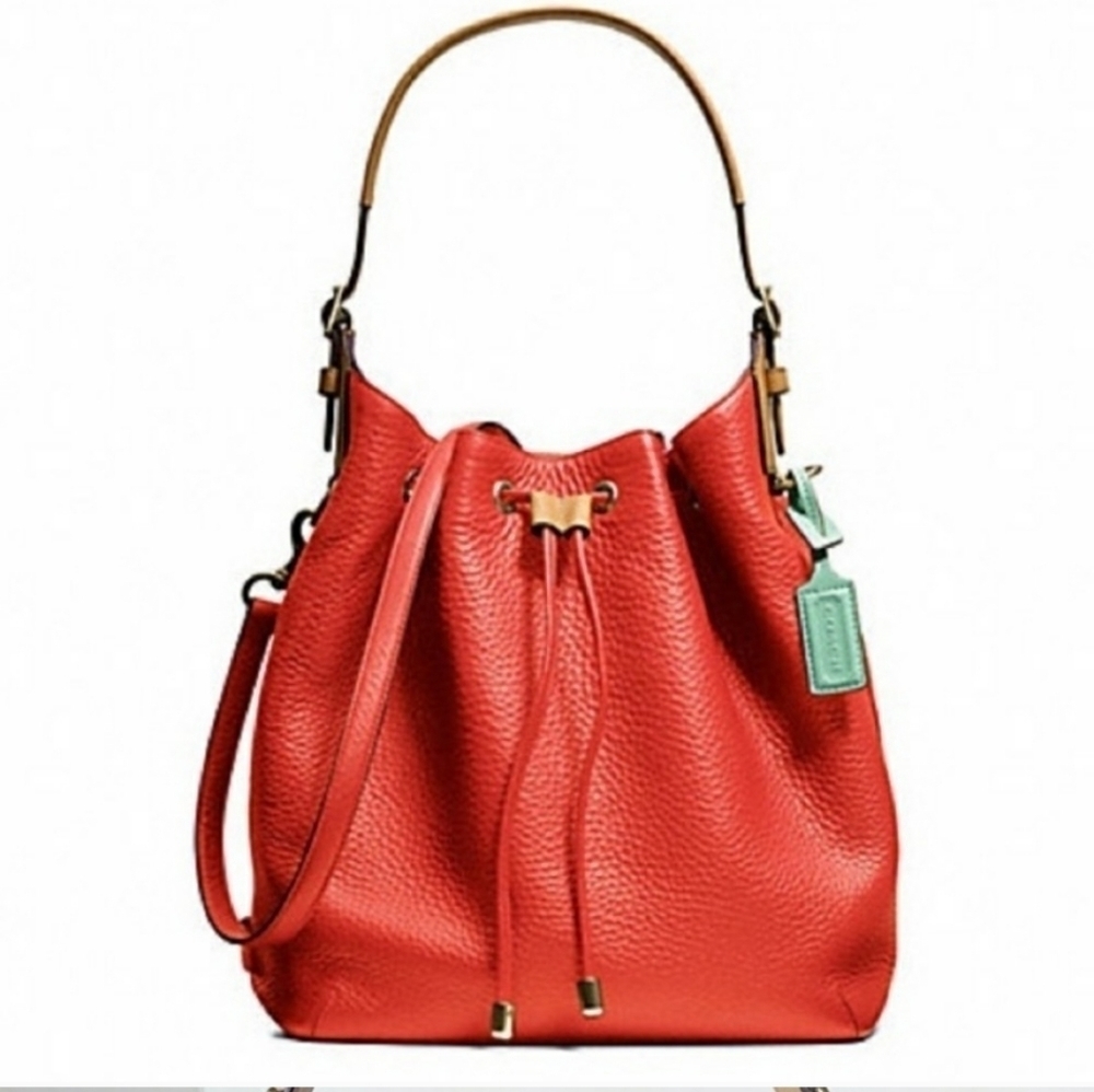 Coach XL 25307 Legacy Dream Drawstring Pebble Leather Bag - Picture 1 of 10